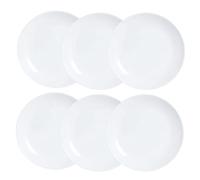 Luminarc Set de 6 platos postre Diwali de vidrio opal 19 cm | Blanco, Vidrio opal, formato redondo, acabado brillo, 19 cm, 6 piezas, apto para microondas, apto para frigorífico