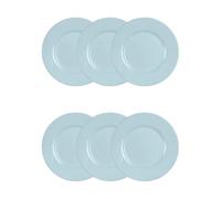 Luminarc Set de 6 platos postre Plumi Paradise Azu de vidrio opal 19 cm