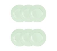 Luminarc Set de 6 platos postre Plumi Paradise Ver de vidrio opal 19 cm
