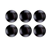 Luminarc Trianon Negro 6 Plato Postre Vidrio 19,5cm Opal Apto Microondas Apto Frigorífico Reciclable