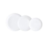 Luminarc Pampille Blanco Vajilla Opal 18 Piezas - 6 Personas