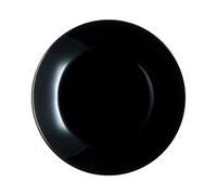 Luminarc Zelie Negro Plato Llano Vidrio 25cm Sodo Apto Microondas Apto Frigorífico Apilable