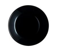 Luminarc Zelie Negro Plato Postre Vidrio 18cm Sodo Apto Microondas Apto Frigorífico Apilable