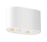 Luminaria de techo Rabalux, 2x portalámparas GU10, máximo 42W, blanco, Kobald E]