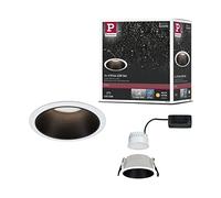 Luminaria empotrable LED Paulmann Cole, regulable en 3 niveles, 6 W, 2700 K, blanco/negro mate