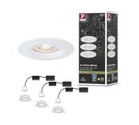 Luminaria empotrable LED Paulmann Nova Mini Coin IP44 3x4 W 2700 K blanco mate