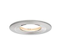 Luminaria empotrable LED Paulmann Nova Plus 6 W, 2700 K, hierro cepillado | Regulable, IP65 (resistente a chorros de agua), montaje empotrado de perfil bajo en 30 mm, luz blanca cálida