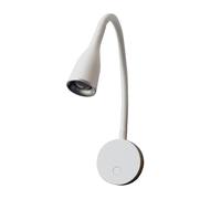 Luminaria para la cama led «Tulipano I» de 4,5 W luminaria para leer lámpara para la cama negro blanco, color: blanco