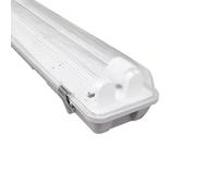 Luminaria Tri-Proof para Dos Tubos de 1,2m, Resistencia al Agua y al Polvo, Ideal para iluminar Espacios industriales y Exteriores.