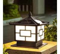 Luminarias Solares De Encendido/apagado Automático Faro De Poste Exterior Moderno Para Entrada De Patio Faros De Columna Europeos Con Pantalla De Vidrio Faro De Columna Tradicional Impermeable KNBVFHG