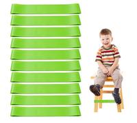 LuminaryLair 12 Piezas Bandas Elásticas para Sillas para Niños, Bandas Antiestrés Hinchables, para Sillas, para Niños con TDAH y Autismo Sensorial, Ueden Aliviar el Estrés (Verde)