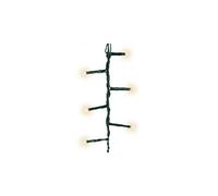 Lumineo 72262 Guirnalda Led Compact Parpadeante Cable Verde Exterior, 11 M, Blanco Cálido, Blanco Cálido