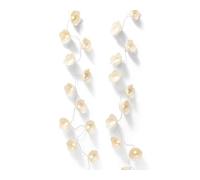 Lumineo Cadena de luces LED con 15 flores para exteriores, 1,4 m, cadena de luces para exteriores con batería/temporizador, cadena de luces de flores para jardín y balcón, para interior y exterior