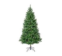 Lumineo Everlands_Kenmore fir_Árbol de Navidad Artificial_210cm_Aspecto Natural_pie Estable de Metal_971 Puntas de PE y PVC_diametro 120cm