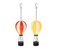 Lumineo Globo de aire caliente LED solar, 22 x 9,5 cm, plástico y metal, 1 unidad surtida, lámpara decorativa solar para jardín y balcón, lámpara solar decorativa para exterior como decoración de