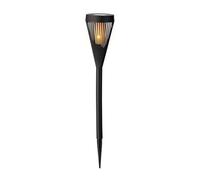 Lumineo Iluminación solar para jardín, efecto llama, 55 cm, plástico, antorcha de jardín LED, lámpara solar para jardín, iluminación de varilla, lámpara de exterior, lámpara solar para exterior, luz