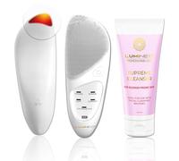 Lumineo SONIC THERMO IPX7 Cepillo de limpieza facial resistente al agua, con gel limpiador a juego (Piel manchada)