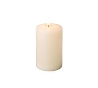 Lumineo Vela LED con función de temporizador, 7,5 x 14,5 cm, cera - efecto llama parpadeante - Vela de cera auténtica funciona con pilas - Vela de cera - blanco cálido