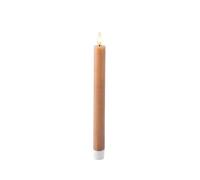 Lumineo Vela LED Marrón Ø 2,2 x 24,5 cm Efecto Llama 2 Unidades