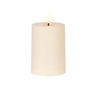 Lumineo Vela LED solar para exteriores, 7 x 10 cm, plástico, para decoración de jardín y exterior, funciona con pilas, color crema blanco cálido