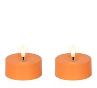 Lumineo Velas LED solares para exteriores, 7 x 3,2 cm, plástico, efecto llama, para exteriores, funciona con pilas, velas sin llama como velas de mesa, velas decorativas, velas artificiales, color