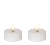 Lumineo Velas LED solares para exteriores, 7 x 3,2 cm, plástico, efecto llama, para exteriores, funciona con pilas, velas sin llama como velas de mesa, velas decorativas, velas artificiales, color