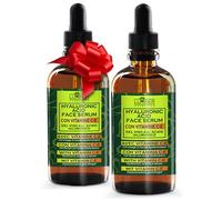 LUMINER® 2x100 ml Suero Facial Con Ácido Hialurónico, Fórmula Antiarrugas Natural Enriquecida Con Baba De Caracol, Aloe Vera Y Vitamina C - E, Suero Facial Made In Italy, Hidratante Contorno De Ojos