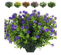 LuminescentDream 8 Flores de Loto Artificiales,Hojas radiales,Flores Removibles,A Prueba de la Intemperie,Sin desvanecimiento,para jarrones,Bodas,decoración del hogar,Jardin,Eventos