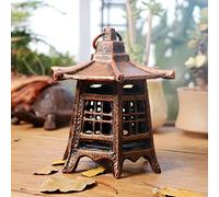 LuminescentDream Metal Candelabro Decorativo Vintage,farolillos Decorativos farolillos para Velas Candelabro de Hierro Fundido Vintage,Linterna Hexagonal,Pagoda Japonesa,decoración Interior/Exterior