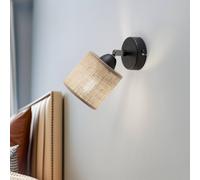 Luminex Aplique de pared Adeline con pantalla de yute, 1 luz