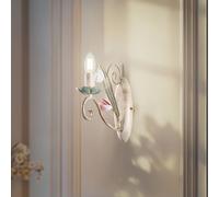 Luminex Aplique de pared Florina con decoración floral, 1 luz