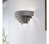 Luminex Aplique de pared Levin con pantalla de acero, gris
