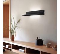 Luminex Aplique de pared, negro, acero, 60 cm de largo, 2 x LED