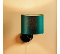 Luminex Aplique de pared Soho, cilíndrico, verde/dorado