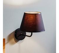 Luminex Aplique de pared Soho, cónico, negro/dorado