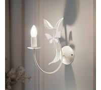 Luminex Aplique de pared Summer, blanco/verde/rosa, ancho 11 cm, acero