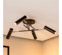 Luminex Axion plafón, 4 luces, color titanio, acero