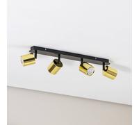 Luminex Downlight Demia, negro/color latón, 66 cm, GU10