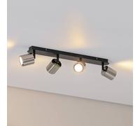 Luminex Downlight Demia, negro/níquel, 66 cm de largo, GU10