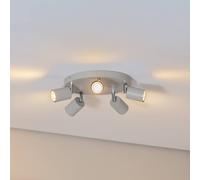 Luminex Downlight Fun, gris, Ø 30 cm, orientable, GU10