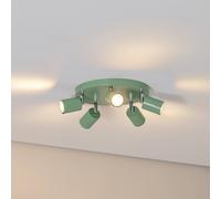 Luminex Downlight Fun, verde claro, Ø 30 cm, orientable, GU10