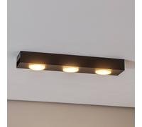 Luminex Downlight Ian en negro, 3 luces