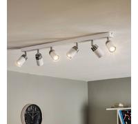 Luminex Downlight Reno, 6 luces, blanco/cromo