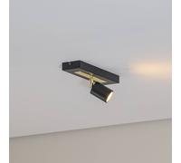 Luminex Downlight Rodez, negro/dorado, longitud 30 cm, acero