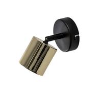 Luminex Foco de pared Demia, negro/color latón, 10 cm de ancho, GU10