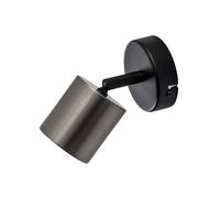 Luminex Foco de pared Demia, negro/níquel, 10 cm de ancho, GU10