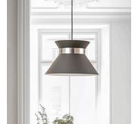Luminex Lámpara colgante Avery con pantalla metálica antracita/níquel