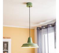 Luminex Lámpara colgante Class de metal, verde/blanco