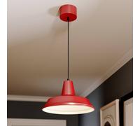 Luminex Lámpara colgante CLASS, rojo/blanco, Ø 36 cm, metal