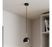 Luminex Lámpara colgante COOL, negra, Ø 15 cm, metal
